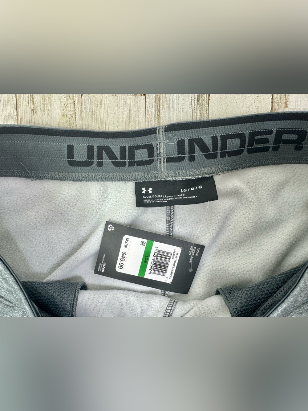 Under Armour Joggers Mens L Gray Loose Drawstring Fleece Pocket Sweatpants NWT - Picture 5 of 10